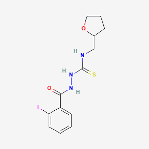 molecular formula C13H16IN3O2S B4116585 2-(2-iodobenzoyl)-N-(tetrahydro-2-furanylmethyl)hydrazinecarbothioamide 