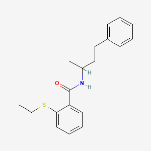 molecular formula C19H23NOS B4116650 2-(ethylthio)-N-(1-methyl-3-phenylpropyl)benzamide 