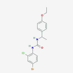 molecular formula C17H18BrClN2O2 B4116653 N-(4-bromo-2-chlorophenyl)-N'-[1-(4-ethoxyphenyl)ethyl]urea 