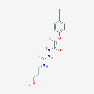 molecular formula C18H29N3O3S B4116656 2-[2-(4-tert-butylphenoxy)propanoyl]-N-(3-methoxypropyl)hydrazinecarbothioamide 