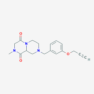molecular formula C18H21N3O3 B4116716 2-methyl-8-[3-(prop-2-yn-1-yloxy)benzyl]tetrahydro-2H-pyrazino[1,2-a]pyrazine-1,4(3H,6H)-dione 