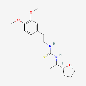 molecular formula C17H26N2O3S B4116744 N-[2-(3,4-dimethoxyphenyl)ethyl]-N'-[1-(tetrahydro-2-furanyl)ethyl]thiourea 