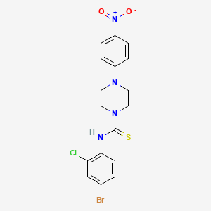 molecular formula C17H16BrClN4O2S B4116783 N-(4-bromo-2-chlorophenyl)-4-(4-nitrophenyl)-1-piperazinecarbothioamide 