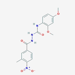 molecular formula C17H18N4O6 B4116791 N-(2,4-dimethoxyphenyl)-2-(3-methyl-4-nitrobenzoyl)hydrazinecarboxamide 