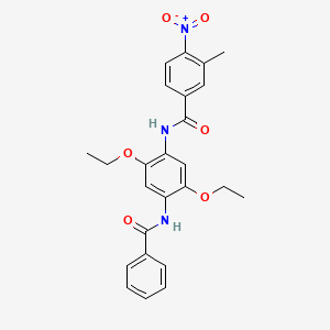 molecular formula C25H25N3O6 B4116800 N-[4-(benzoylamino)-2,5-diethoxyphenyl]-3-methyl-4-nitrobenzamide 