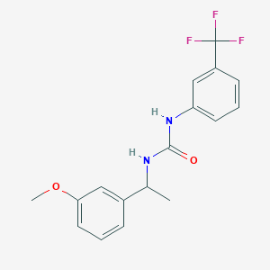 molecular formula C17H17F3N2O2 B4116804 N-[1-(3-methoxyphenyl)ethyl]-N'-[3-(trifluoromethyl)phenyl]urea 