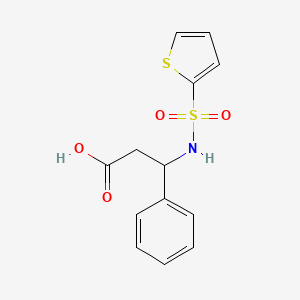 molecular formula C13H13NO4S2 B4116840 3-phenyl-3-[(2-thienylsulfonyl)amino]propanoic acid 