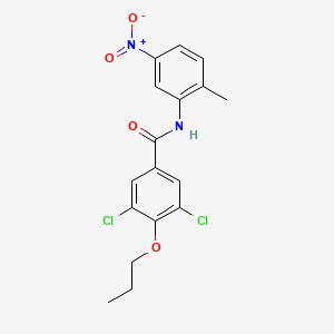 molecular formula C17H16Cl2N2O4 B4116848 3,5-dichloro-N-(2-methyl-5-nitrophenyl)-4-propoxybenzamide 
