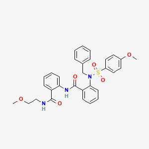 molecular formula C31H31N3O6S B4116849 2-{benzyl[(4-methoxyphenyl)sulfonyl]amino}-N-(2-{[(2-methoxyethyl)amino]carbonyl}phenyl)benzamide 