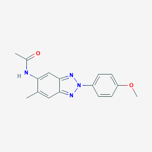 molecular formula C16H16N4O2 B411685 N-[2-(4-methoxyphenyl)-6-methylbenzotriazol-5-yl]acetamide 