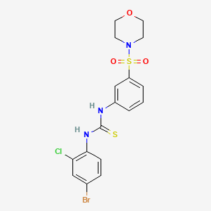molecular formula C17H17BrClN3O3S2 B4116860 N-(4-bromo-2-chlorophenyl)-N'-[3-(4-morpholinylsulfonyl)phenyl]thiourea 