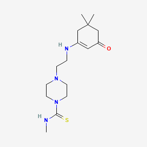 molecular formula C16H28N4OS B4116875 4-{2-[(5,5-dimethyl-3-oxo-1-cyclohexen-1-yl)amino]ethyl}-N-methyl-1-piperazinecarbothioamide 