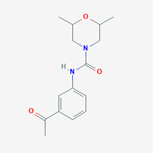 molecular formula C15H20N2O3 B4116879 N-(3-acetylphenyl)-2,6-dimethyl-4-morpholinecarboxamide 