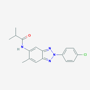 molecular formula C17H17ClN4O B411688 N-[2-(4-Chloro-phenyl)-6-methyl-2H-benzotriazol-5-yl]-isobutyramide 