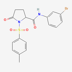 molecular formula C18H17BrN2O4S B4116880 N-(3-bromophenyl)-1-[(4-methylphenyl)sulfonyl]-5-oxoprolinamide 