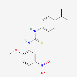molecular formula C17H19N3O3S B4116909 N-(4-isopropylphenyl)-N'-(2-methoxy-5-nitrophenyl)thiourea 