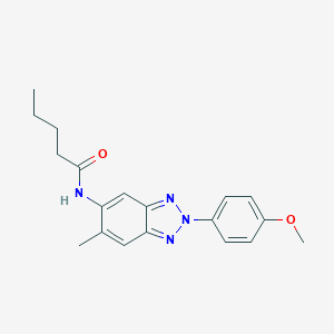 N-[2-(4-methoxyphenyl)-6-methyl-2H-1,2,3-benzotriazol-5-yl]pentanamide