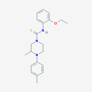 molecular formula C21H27N3OS B4116917 N-(2-ethoxyphenyl)-3-methyl-4-(4-methylphenyl)-1-piperazinecarbothioamide 