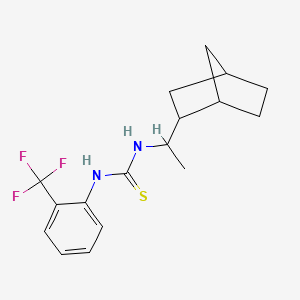 molecular formula C17H21F3N2S B4116929 N-(1-bicyclo[2.2.1]hept-2-ylethyl)-N'-[2-(trifluoromethyl)phenyl]thiourea 