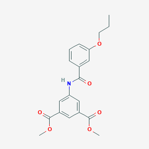 molecular formula C20H21NO6 B411694 Dimethyl 5-[(3-propoxybenzoyl)amino]isophthalate 
