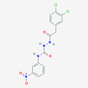 molecular formula C15H12Cl2N4O4 B4116943 2-[(3,4-dichlorophenyl)acetyl]-N-(3-nitrophenyl)hydrazinecarboxamide 