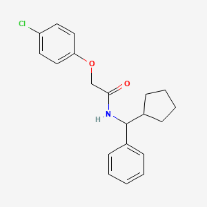 molecular formula C20H22ClNO2 B4116951 2-(4-chlorophenoxy)-N-[cyclopentyl(phenyl)methyl]acetamide 