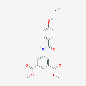 molecular formula C20H21NO6 B411696 Dimethyl 5-[(4-propoxybenzoyl)amino]isophthalate 
