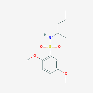 molecular formula C13H21NO4S B4116964 2,5-dimethoxy-N-(1-methylbutyl)benzenesulfonamide 