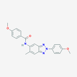 molecular formula C22H20N4O3 B411697 4-methoxy-N-[2-(4-methoxyphenyl)-6-methyl-2H-benzotriazol-5-yl]benzamide 