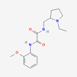 molecular formula C16H23N3O3 B4116972 N-[(1-ethyl-2-pyrrolidinyl)methyl]-N'-(2-methoxyphenyl)ethanediamide 