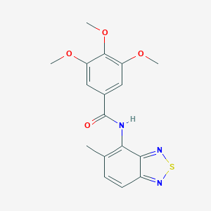 molecular formula C17H17N3O4S B411698 3,4,5-trimethoxy-N-(5-methyl-2,1,3-benzothiadiazol-4-yl)benzamide 