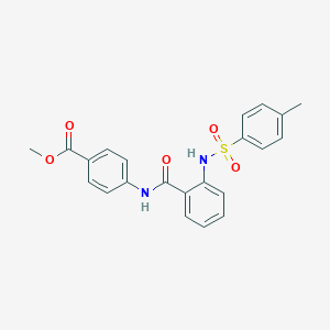 molecular formula C22H20N2O5S B411702 Methyl 4-[(2-{[(4-methylphenyl)sulfonyl]amino}benzoyl)amino]benzoate 