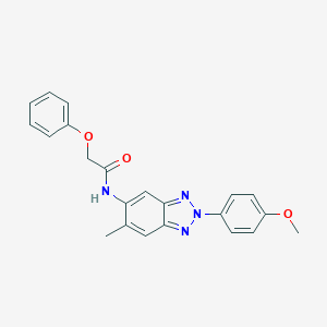molecular formula C22H20N4O3 B411703 N-[2-(4-Methoxy-phenyl)-6-methyl-2H-benzotriazol-5-yl]-2-phenoxy-acetamide CAS No. 335420-79-6