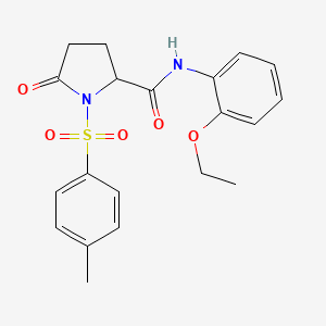 molecular formula C20H22N2O5S B4117038 N-(2-ethoxyphenyl)-1-[(4-methylphenyl)sulfonyl]-5-oxoprolinamide 