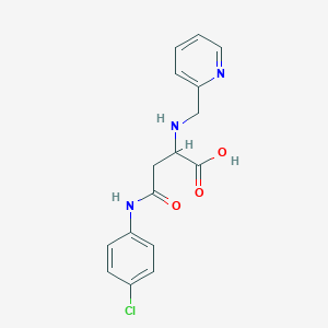 molecular formula C16H16ClN3O3 B4117048 N~4~-(4-chlorophenyl)-N~2~-(2-pyridinylmethyl)asparagine 