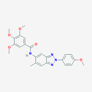 molecular formula C24H24N4O5 B411705 3,4,5-trimethoxy-N-[2-(4-methoxyphenyl)-6-methyl-2H-1,2,3-benzotriazol-5-yl]benzamide 