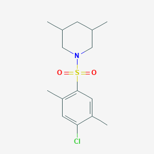 molecular formula C15H22ClNO2S B4117068 1-[(4-chloro-2,5-dimethylphenyl)sulfonyl]-3,5-dimethylpiperidine 