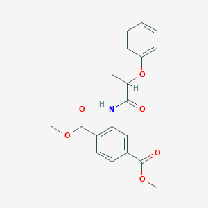 molecular formula C19H19NO6 B411707 Dimethyl 2-[(2-phenoxypropanoyl)amino]terephthalate 