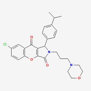 molecular formula C27H29ClN2O4 B4117072 7-chloro-1-(4-isopropylphenyl)-2-[3-(4-morpholinyl)propyl]-1,2-dihydrochromeno[2,3-c]pyrrole-3,9-dione 
