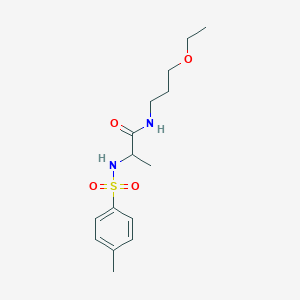 molecular formula C15H24N2O4S B4117094 N~1~-(3-ethoxypropyl)-N~2~-[(4-methylphenyl)sulfonyl]alaninamide 