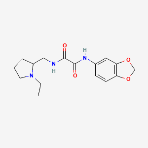 molecular formula C16H21N3O4 B4117109 N-1,3-benzodioxol-5-yl-N'-[(1-ethyl-2-pyrrolidinyl)methyl]ethanediamide 
