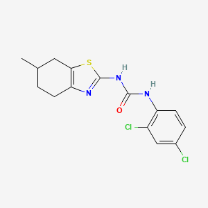 molecular formula C15H15Cl2N3OS B4117112 N-(2,4-dichlorophenyl)-N'-(6-methyl-4,5,6,7-tetrahydro-1,3-benzothiazol-2-yl)urea 