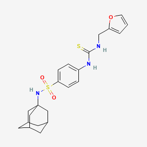 N-1-adamantyl-4-({[(2-furylmethyl)amino]carbonothioyl}amino)benzenesulfonamide