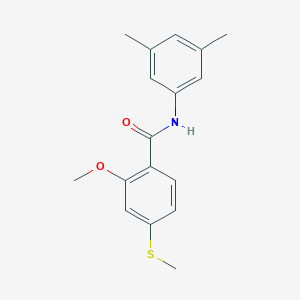 molecular formula C17H19NO2S B411713 N-(3,5-dimethylphenyl)-2-methoxy-4-(methylsulfanyl)benzamide 