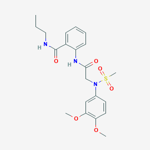 2-{[N-(3,4-dimethoxyphenyl)-N-(methylsulfonyl)glycyl]amino}-N-propylbenzamide