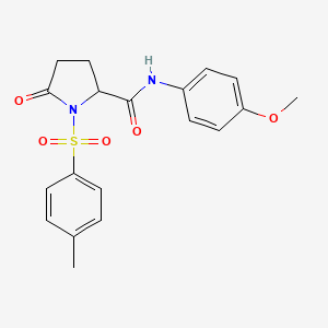 N-(4-methoxyphenyl)-1-[(4-methylphenyl)sulfonyl]-5-oxoprolinamide