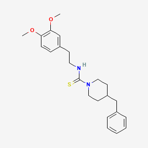 4-benzyl-N-[2-(3,4-dimethoxyphenyl)ethyl]-1-piperidinecarbothioamide