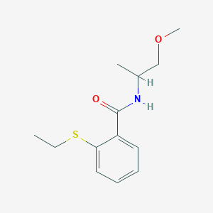 molecular formula C13H19NO2S B4117165 2-(ethylthio)-N-(2-methoxy-1-methylethyl)benzamide 