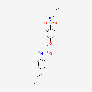 molecular formula C21H28N2O4S B4117197 N-(4-butylphenyl)-2-{4-[(propylamino)sulfonyl]phenoxy}acetamide 