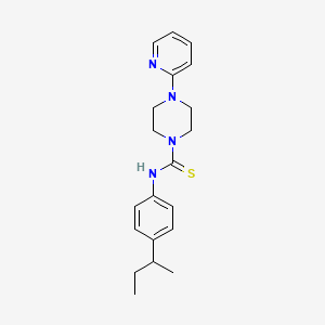molecular formula C20H26N4S B4117245 N-(4-sec-butylphenyl)-4-(2-pyridinyl)-1-piperazinecarbothioamide 